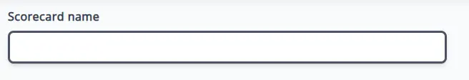 Scorecard Name